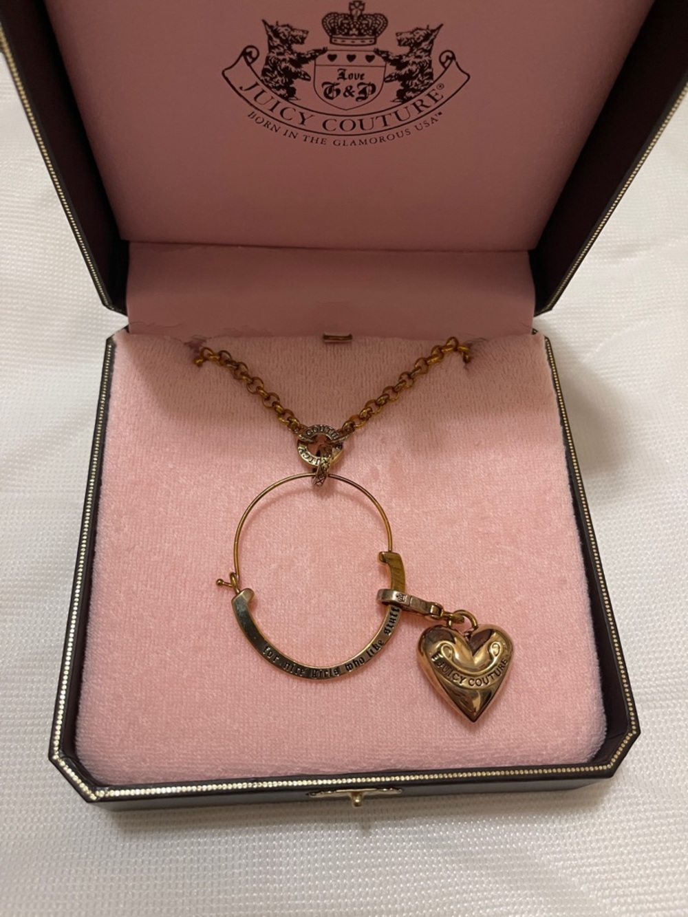 Juicy Couture necklace patina